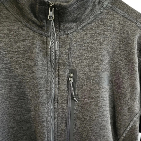 The North Face Medium Charcoal Gray 1/4 Zip Fleece Pullover Minimalist Outdoor - Picture 4 of 6